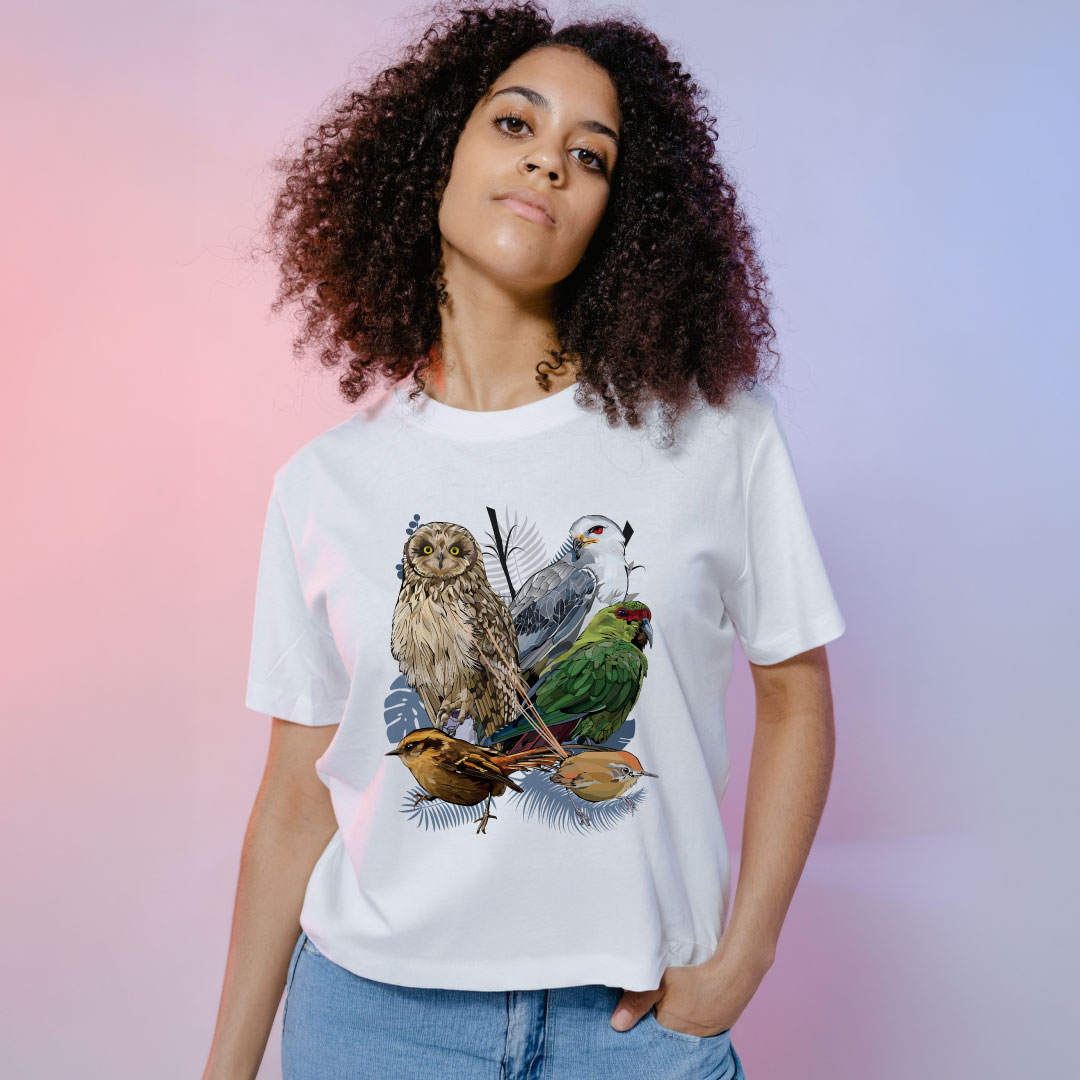 Polera Oversize Unisex "Aves de Nalhuitad" | Algodón 100% - Imagen 5