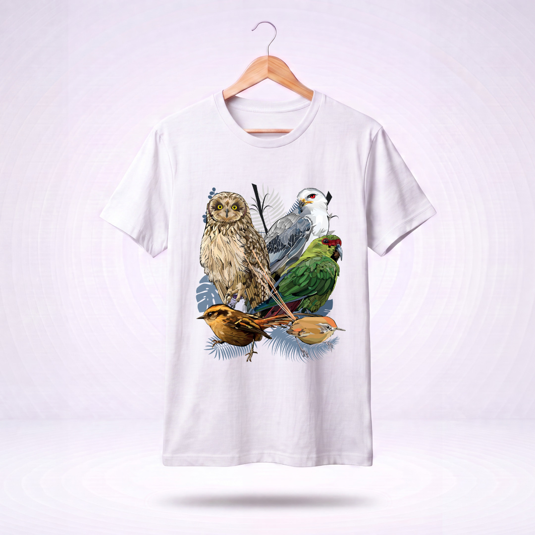 Polera Oversize Unisex "Aves de Nalhuitad" | Algodón 100%