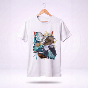 Polera Oversize Unisex "Aves de Humedal" | Algodón 100%